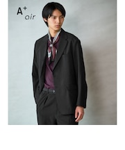 A+ air ポリエステル 空羽 2B リラックス セットアップジャケット -吸水速乾・通気性-