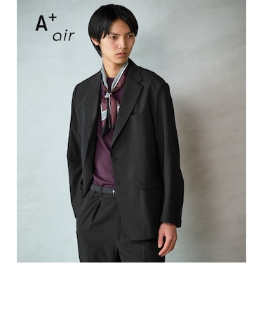 A+ air ポリエステル 空羽 2B リラックス セットアップジャケット -吸水速乾・通気性-