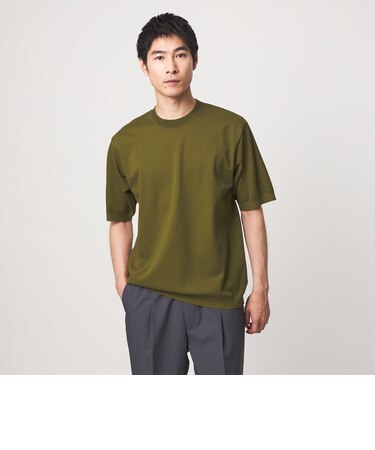 ニットライク カノコ クルーネック 半袖 Tシャツ