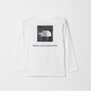 【WEB限定】<THE NORTH FACE> スクエアロゴ ロングスリーブ Tシャツ / キッズ 130cm-160cm