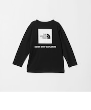 【WEB限定】<THE NORTH FACE> スクエアロゴ ロングスリーブ Tシャツ / キッズ 110cm-120cm