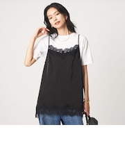 【WEB限定】＜at ease＞レースキャミ × Tシャツ セット