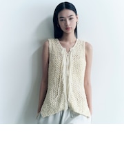 <SEASONAL COLLECTION>フリンジ ニット ジレ