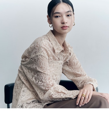 <SEASONAL COLLECTION>IPEKER オパール スカーフ シャツ