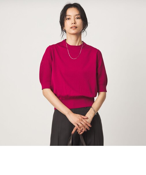 ショート スリーブ プルオーバー ニット