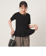 スムース イレヘム ペプラム カットソー 接触冷感