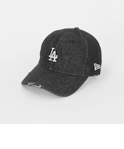 【別注】＜NEW ERA＞9TWENTY ダメージ デニム LA キャップ ブラック