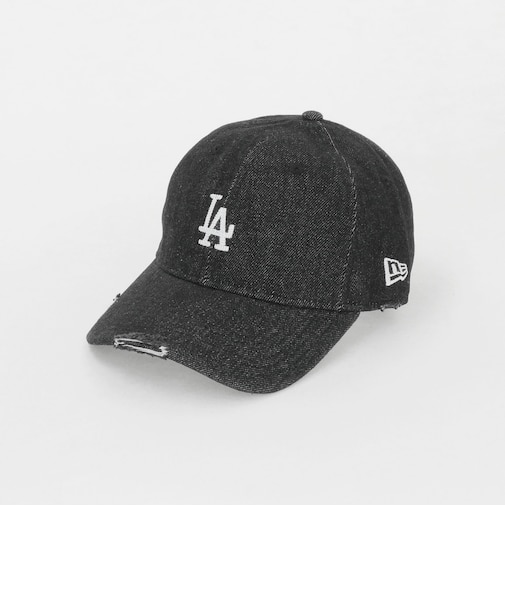 【別注】＜NEW ERA＞9TWENTY ダメージ デニム LA キャップ ブラック