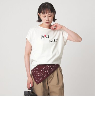 ＜To b. by agnes b.コラボ＞ロゴ フレンチスリーブ Tシャツ