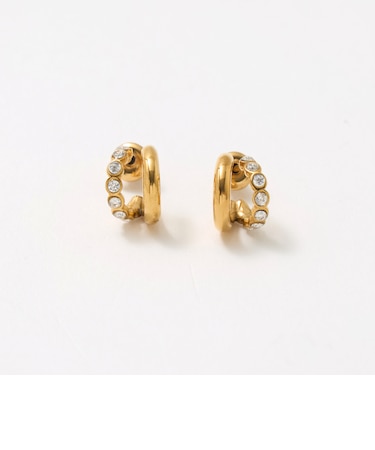 キュービック ダブルライン ピアス