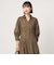 ［size SHORTあり］シャツ襟 フィット＆フレア タック 5分袖 ワンピース