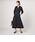 ［size SHORTあり］シャツ襟 フィット＆フレア タック 5分袖 ワンピース