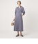［size SHORTあり］シャツ襟 フィット＆フレア タック 5分袖 ワンピース