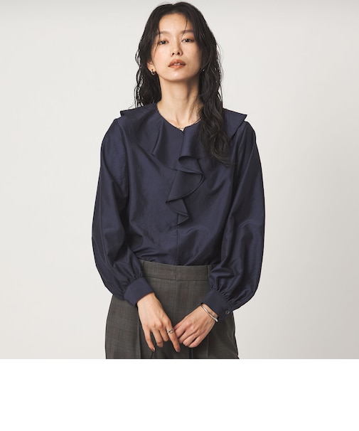 ラッフル ロングスリーブ ブラウス