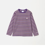 <Champion>ボーダー ロングスリーブ Tシャツ / キッズ 140cm-160cm