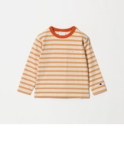 <Champion>ボーダー ロングスリーブ Tシャツ / キッズ 110cm-130cm