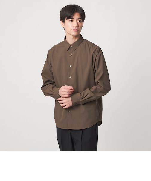 【WEB限定】JUST fit コットンライク ポリエステル 長袖 シャツ