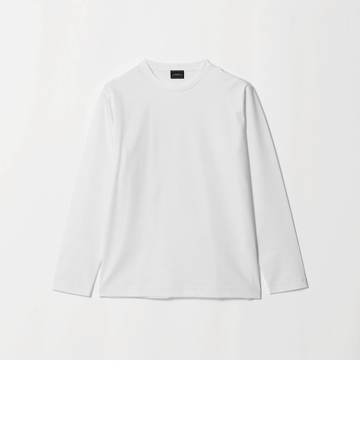 オーガニック コットン ポンチ クルーネック 長袖 Tシャツ