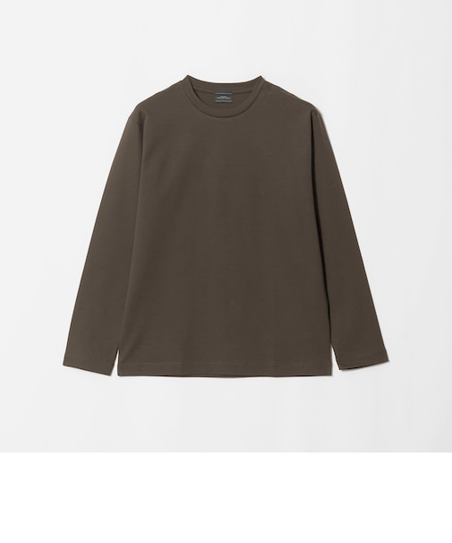 オーガニック コットン ポンチ クルーネック 長袖 Tシャツ