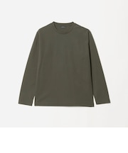 オーガニック コットン ポンチ クルーネック 長袖 Tシャツ