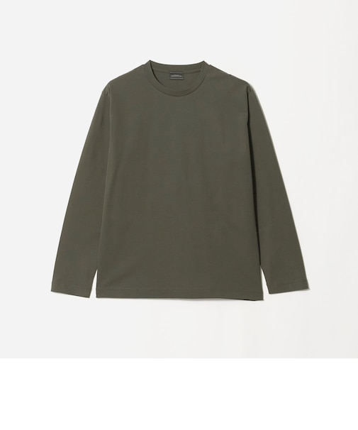 オーガニック コットン ポンチ クルーネック 長袖 Tシャツ