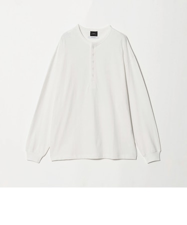 FINE BASIC ヴィンテージライク ヘンリーネック 長袖 カットソー Tシャツ