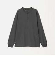 FINE BASIC ヴィンテージライク ヘンリーネック 長袖 カットソー Tシャツ