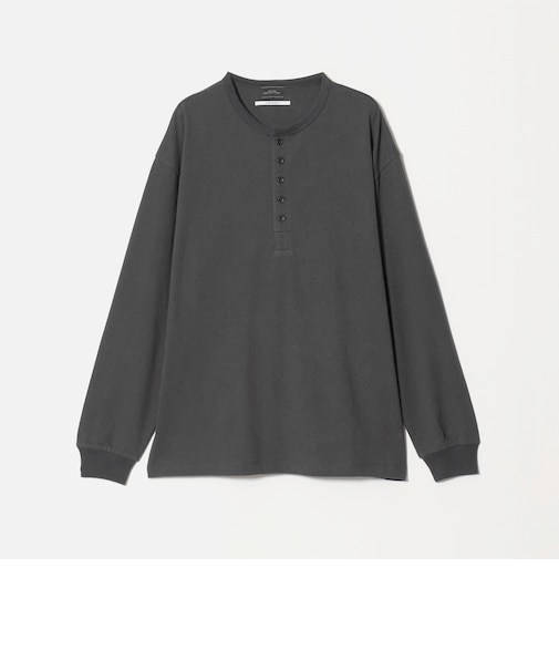 FINE BASIC ヴィンテージライク ヘンリーネック 長袖 カットソー Tシャツ