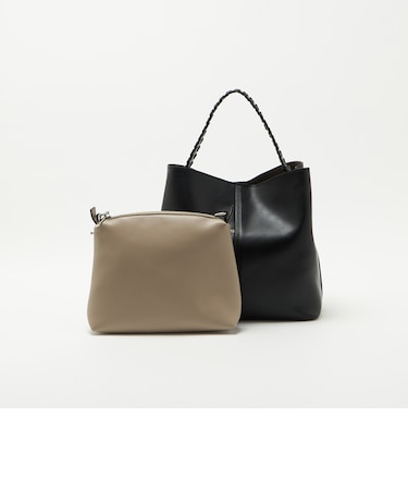 ポシェット付き ショルダーバッグ 3WAY