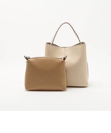 ポシェット付き ショルダーバッグ 3WAY