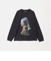 フェルメール クルーネック プリント 長袖 Tシャツ