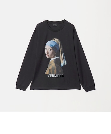 フェルメール クルーネック プリント 長袖 Tシャツ
