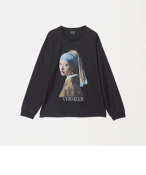 フェルメール クルーネック プリント 長袖 Tシャツ