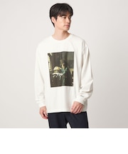フェルメール クルーネック プリント 長袖 Tシャツ