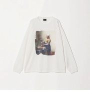 フェルメール クルーネック プリント 長袖 Tシャツ