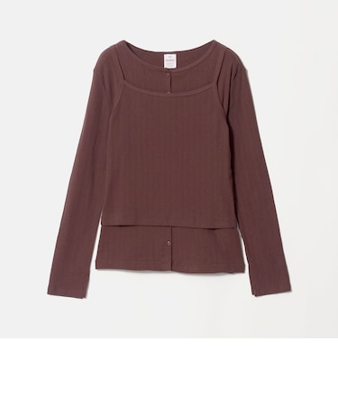 【別注】＜Healthknit＞レイヤード プルオーバーカットソー
