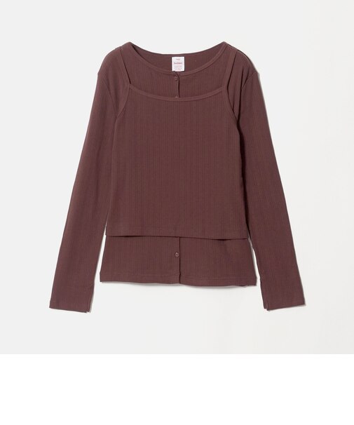 【別注】＜Healthknit＞レイヤード プルオーバーカットソー