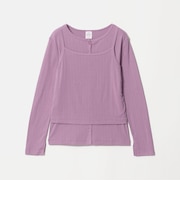 【別注】<Healthknit>レイヤード プルオーバーカットソー