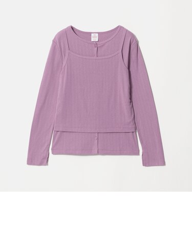 【別注】＜Healthknit＞レイヤード プルオーバーカットソー