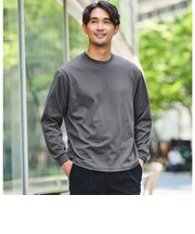 【WEB限定】JUST fit デイリー ワイド 長袖 Tシャツ -吸水速乾・抗菌-