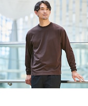 【WEB限定】JUST fit デイリー ワイド 長袖 Tシャツ -吸水速乾・抗菌-