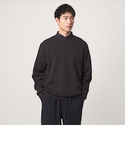 コットン カシミヤ ミラノリブ クルーネック ニット -ハンドウォッシャブル-