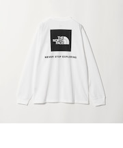 <THE NORTH FACE>ロングスリーブ バックスクエア ロゴティー 長袖 Tシャツ