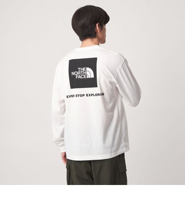<THE NORTH FACE>ロングスリーブ バックスクエア ロゴティー 長袖 Tシャツ