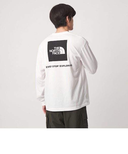 <THE NORTH FACE>ロングスリーブ バックスクエア ロゴティー 長袖 Tシャツ