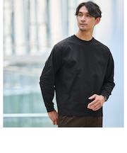 【WEB限定】JUST fit クリーン カノコ ワイド クルーネック 長袖 Tシャツ -抗菌-