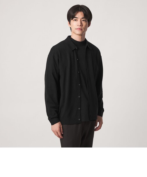 【WEB限定】JUST fit ハイゲージ ポロニット カーディガン