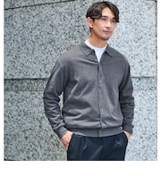 【WEB限定】JUST fit ハイゲージ ポロニット カーディガン