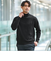 【WEB限定】JUST fit ハイゲージ ジャケイン タートルネック ニット