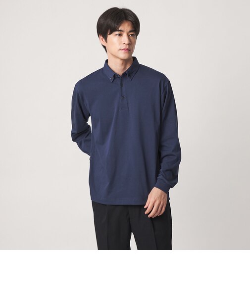【WEB限定】JUST fit デイリー ドライ ボタンダウン 長袖 ポロシャツ -吸水速乾・抗菌-